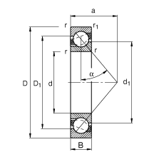 ǽ|S 7204-B-JP,  DIN 628-1 ˜ʵҪߴ|  = 40