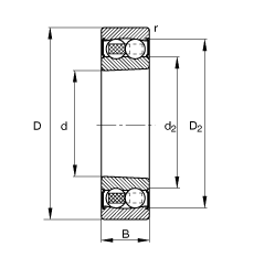 {(dio)S 2210-K-2RS-TVH-C3, (j) DIN 630 (bio)(zhn)Ҫߴ, FF 1:12ɂ(c)ܷ