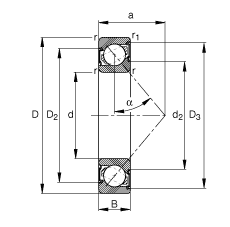 ǽ|S 7007-B-2RS-TVP, |  = 40, ɂ(c)ܷ